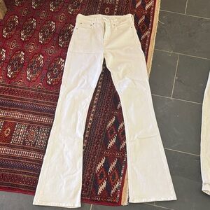 J. Crew 25T white flare jeans